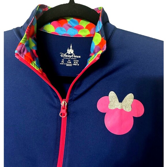 Disneyland Resort Parks Minnie Stretch Full Zip Jacket Thumb Hole Junior Size XL - Picture 3 of 6